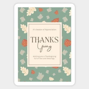 Happy Thanksgiving Card - 23 Sticker